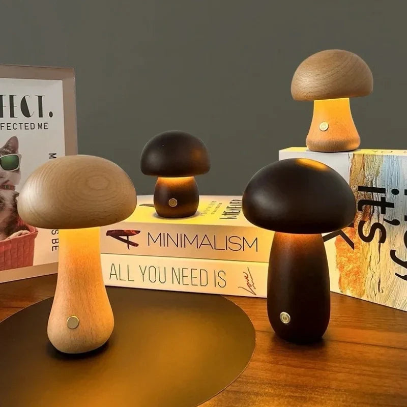 Lumishroom™ Wooden Table Lamp