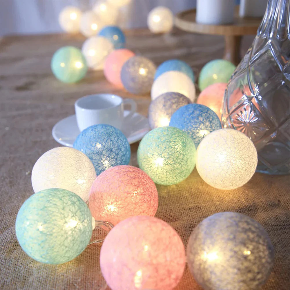 Cotton Ball Garland